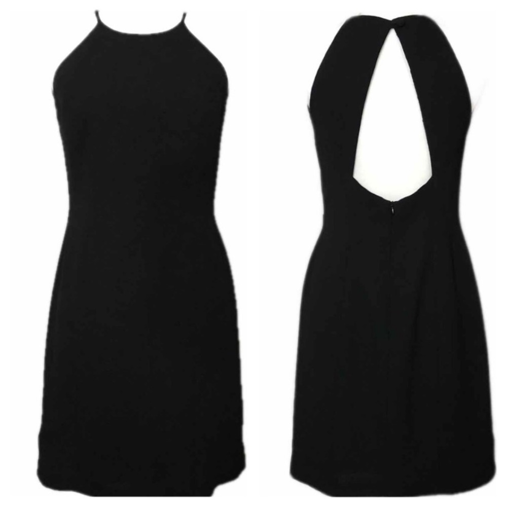 Laundry by Shelli Segal Open Back Black Cocktail 8